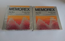 Lot Of 2 MEMOREX 1S/2D Flexible (10) Disks 5-1/4