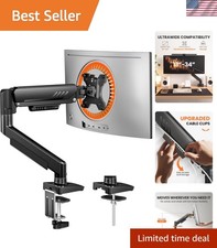 Single Monitor Arm, Fully Adjustable Monitor Mount for 13–34 Inch Screens, Fa... picture