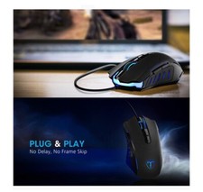Gaming Mouse, Biijok Wired Ergonomic LED Mouse with Programmed Buttons picture