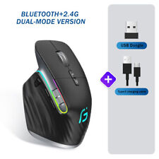 Bluetooth Wireless Mouse Portable Silent BT4.0/5.0 & 2.4G USB Receiver 4000DPI picture