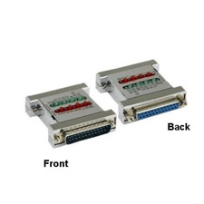 LOT 10pcs DB25 Male to Female Serial Check Tester LED Indicator Testing RS232 picture
