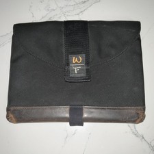 WaterField San Francisco SF Bags Black With Brown Leather 10.5 x 8in Retired picture