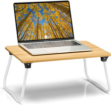 Foldable Lap Desk Laptop Stand Bed Desk Table Tray, Breakfast Serving Tray, Port picture