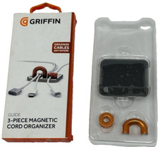 Griffin Guide 3 Piece Magnetic Base Cord Hook Cable Organizer Neat Office Desk picture