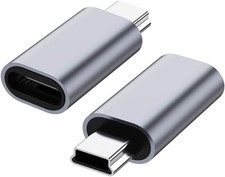 USB C to Mini USB 2.0 Adapter, (2-Pack)Type C Female to Mini USB 2.0 Male Conver picture