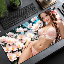 Aerith Gainsborough Desk Mat, Final Fantasy VII Mouse Pad, Anime Decor picture