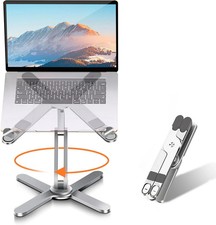 Laptop Stand with 360 Rotating Base, Computer Notebook Laptop Riser Metal Holder picture