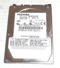 Toshiba MK8034GSX HDD2D38 S ZK01 S 80GB Sata Hard Drive picture