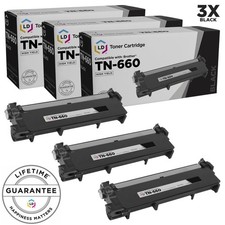 LD Comp Brother TN660 3pk HY Black L2520 L2540 L2300D L2320D L2700 L2720 picture