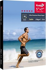 5x7 Satin Photo Paper 50 Sheets - Resin-Coated for Stunning Color Reproduction picture
