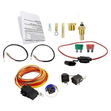 Dual Electric Cooling Fan Wiring Install Kit 185 Degree On 165 Off Engine Fan... picture