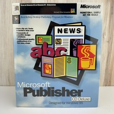 Microsoft Publisher CD Deluxe Windows 95 PC Big Box Software CDROM NEW SEALED picture