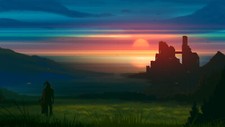 Landscape joeyjazz knight ruins fantasy art sunset Custom Gaming Mat Desk picture
