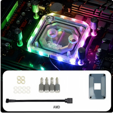 CPU Water Block ARGB Copper Base G1/4 for Intel LGA1700 AMD AM4 AM5 PC picture