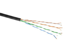 1000ft Slim Cat6 UTP Stranded Mini Bulk Ethernet Cable 28AWG Bare Copper, Black picture