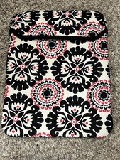 31 Thirty One Bags Tote Tablet Ipad Kindle Nook Case Black White Pink Print  picture