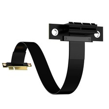PCIe 3.0 x1 Extension Cable, Black Flexible Ribbon Connector for black picture