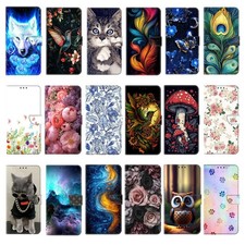 Bird Wolf Cat Rose Card Wallet Cover Case For S22 S23 Ultra S25 S24 S23 FE picture