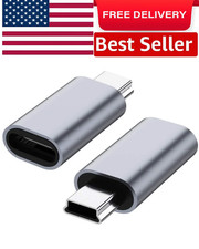 USB C To Mini USB 2.0 Adapter 2 Pack Type C Female Male Convert Connector NEW picture