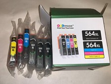 6 GPC Image 564XL  Black Cyan Yellow Magenta Ink Cartridges Sealed picture