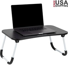 Adjustable Folding Portable Desk W/ Rubberized Legs Laptop Reading Crafts New picture