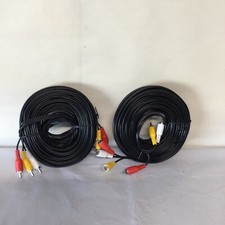 Lot Of  (2) 50 Ft Triple-RCA Composite Audio & Video Cable.  picture