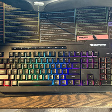 iBUYPOWER IBP-ARES M2-KB Wired Illuminated Gaming Keyboard QWERTY Black picture