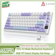 AJAZZ AK820PRO 75% Tri-Mode Mechanical Keyboard RGB TFT Smart Display Hot Swap picture