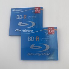 Memorex BD-R 25GB Recordable Blu-ray Discs 1x-4x Speed NEW SEALED Lot of 2 picture