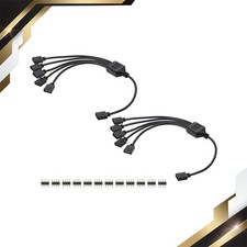 2 Pcs RGB Splitter Cable 12V 12