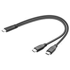 10x USB C Male to 2 Dual USB C Male Y Splitter Extension Charging Charger Cable picture