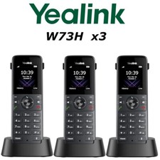 3 Yealink W73H IP DECT Addtl Cordless Expansion Handset for W60B W70B W80B W90B picture