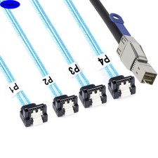 Mini SAS HD SFF-8644 with IC to 4 Ports SATA 7P female Adapter cable For server picture