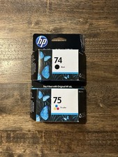 2 HP Vivera 74 and 75 Original Black and Tri-Color Ink Cartridges, Exp. 2011-12 picture
