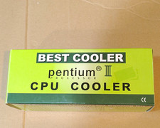 Best Cooler PIII-S2-02 CPU Cooler Dual Fan Ball Bearing Slot 1 for Intel Green picture