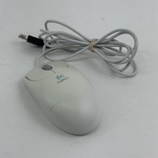 Logitech First Pilot White Wheel Mouse USB/PS2 Untested picture