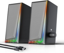 Pc Computer Speakers With Surround Sound Usb Wired Laptop Deep Bass For Desktop  picture