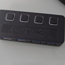 Sabrent HB-UM43 4 Port USB 3.0 Hub 5Gbps Individual Power Switches Laptop Mac picture