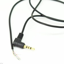 1.5 FT  2PCS  3.5mm Male Plug Bare Wire TRRS 4 Pole Stereo 1/8