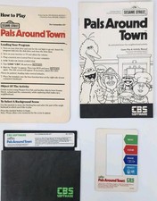 Sesame Street Pals Around Town CBS Software Commodore 64 Disk Manual picture