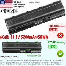 6 Cells Laptop Battery for HP MU06 MU09 SPARE 593554-001 593553-001 CQ42 CQ56 picture