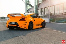 Cars nissan 370z tuning vossen wheels Desk Mat Stitched picture
