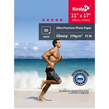 Koala Ultra Premium Photo Paper 11x17 Glossy 72lb Heavyweight for Inkjet Printer picture