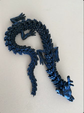3D printed movable Dark Blue dragon toy with joint mechanism 30/ 45/ 60cm picture