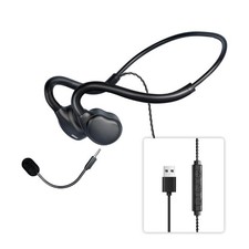 H08A Open Ear USB Headset with Mic Noise Reduction Computer Gaming Headphones picture