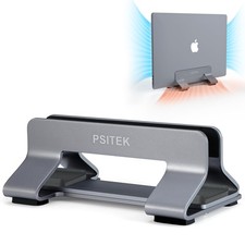Aluminum Vertical Laptop Stand Dock Holder, Adjustable Slot Width 12-42mm, Sp... picture