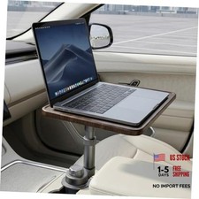 Solid Wood Car Desk for Laptop, Height-Adjustable, 360° Rotating picture