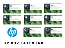 8 x Genuine Ink HP Latex 700 700W / No 832 4UV75A to 4UV82A 1000ml INK SET picture