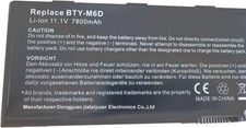 BTY M6D Laptop Battery Replacement for MSI GX60 GT60 T70 GT70 GX660 GT660 GT680 picture