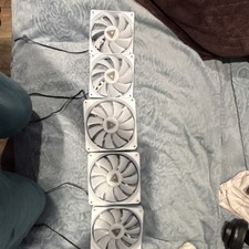 5 Montech White RGB Plastic Case Fans for PC Computer Cases Cooling System picture